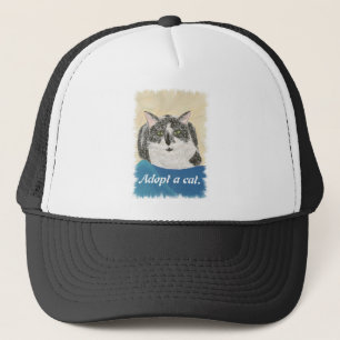 Tuxedo Cat Adoptiere Katzen-Werbeaktion-Hüte Truckerkappe