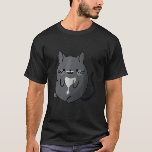 Tuxedo Cat Animal Idea T-Shirt (Vorderseite)