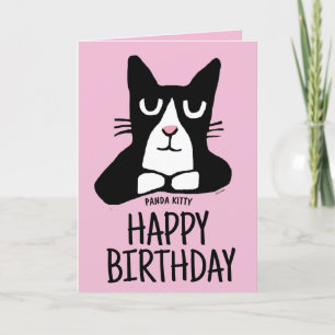 TUXEDO CAT ART BESTIE BIRTHDAY PANDA KITTY CARD FEIERTAGSKARTE