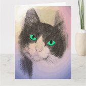 TUXEDO CAT ART BLANK CARD KARTE (Vorderseite)
