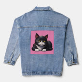 TUXEDO CAT ART DENIM JACKET JEANSJACKE (Rückseite)