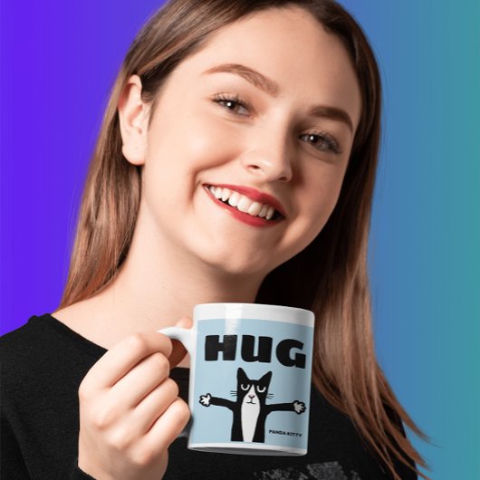 TUXEDO CAT ART KAFFEE TASSE, PANDA KITTY CARTOON T TASSE