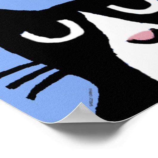 TUXEDO CAT ART, PANDA KITTY DRUCKPOSTER POSTER (Ecke)