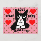 TUXEDO CAT ART POSTCARDS, PANDA KITTY CAT POSTCARD POSTKARTE (Vorderseite)
