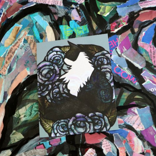 Tuxedo Cat Art Postkarte