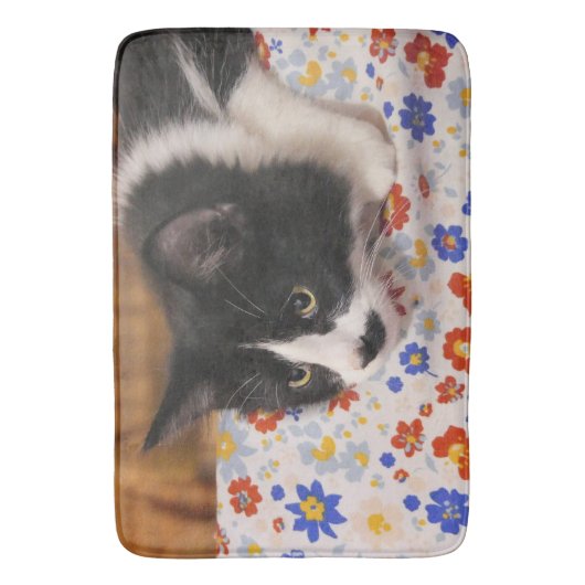 Tuxedo Cat Badematte (Vorderseite Vertikal)
