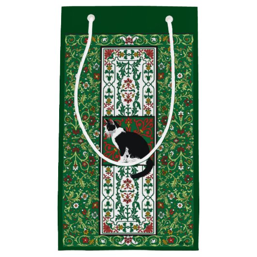 Tuxedo Cat Baroque Kleine Geschenktüte (Vorderseite)