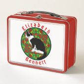 Tuxedo Cat Baroque Metall Brotdose (Vorderseite)