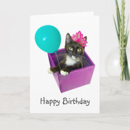 Tuxedo Cat Birthday Karte