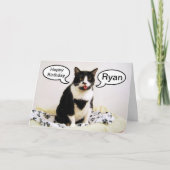 Tuxedo Cat Birthday Ryan Spaß Card Karte (Vorderseite)