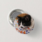 Tuxedo Cat Button (Vorne & Hinten)