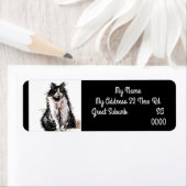 Tuxedo cat Cat Cats Art Rücksendeadressen-Aufklebe (Insitu)