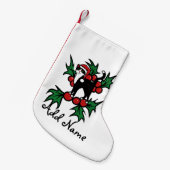 Tuxedo Cat Christmas Kleiner Weihnachtsstrumpf (Vorderansicht (hängend))