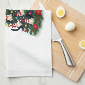 Tuxedo Cat Christmas Tree Tuxedo Cat Lights Xmas M Geschirrtuch (Viertel Falte)