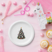 Tuxedo Cat Christmas Tree Tuxedo Cat Lights Xmas M Pappteller (Party)