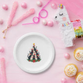 Tuxedo Cat Christmas Tree Tuxedo Cat Lights Xmas M Pappteller (Party)