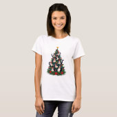 Tuxedo Cat Christmas Tree Tuxedo Cat Lights Xmas M T-Shirt (Vorne ganz)