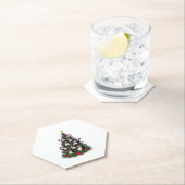 Tuxedo Cat Christmas Tree Tuxedo Cat Lights Xmas M Untersetzer (Vor Ort)