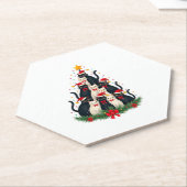 Tuxedo Cat Christmas Tree Tuxedo Cat Lights Xmas M Untersetzer (angewinkelt)