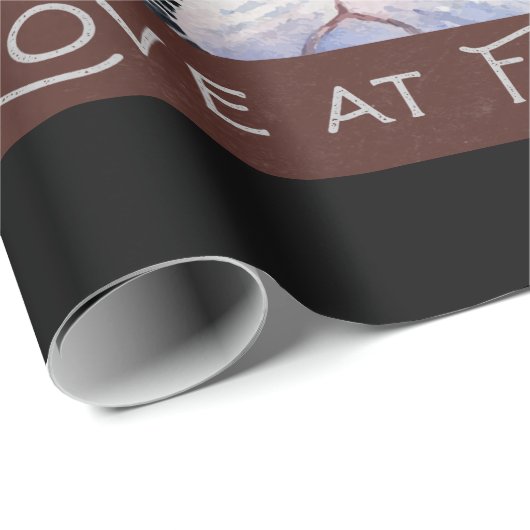 Tuxedo Cat Coffee Co. Liebe beim ersten Sip Funny Geschenkpapier (Rolleneckpunkt)