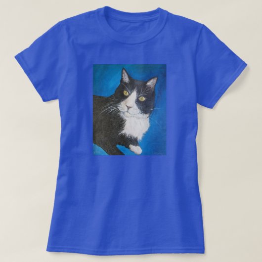 Tuxedo Cat Coole Haustiere Kleidung Custom Art Shi T-Shirt (Design vorne)