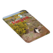 Tuxedo Cat Cute Red Yellow Valentines Wifes Name Magnet (Rechte Seite)