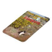 Tuxedo Cat Cute Red Yellow Valentines Wifes Name Magnet (Linke Seite)