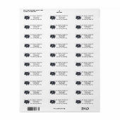 Tuxedo Cat Face Pointillism Address Labels (Vorne)