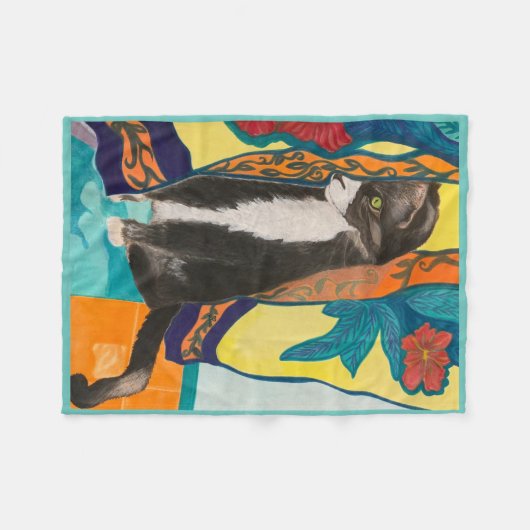 Tuxedo Cat Fleecedecke (Vorderseite (Horizontal))