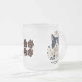 Tuxedo Cat Floral Tasse - Stille Paws, Loud Liebe (VorderseiteRechts)