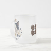 Tuxedo Cat Floral Tasse - Stille Paws, Loud Liebe (Vorderseite Links)