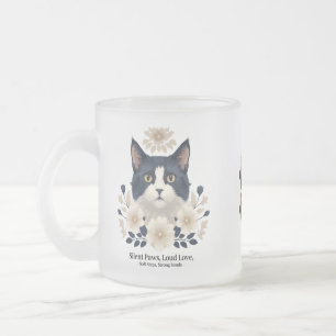 Tuxedo Cat Floral Tasse - Stille Paws, Loud Liebe