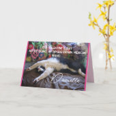 Tuxedo Cat Funny Mexican Wave Niedlich Valentinsta Karte (Gelbe Blume)