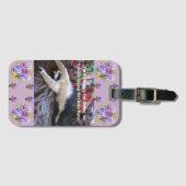 Tuxedo Cat Funny Niedlich, ein Mexikanisches Wave Gepäckanhänger (Vorderseite (Horizontal))