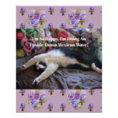 Tuxedo Cat Funny Niedlich, ein Mexikanisches Wave Poster (Vorderseite)