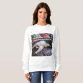 Tuxedo Cat Funny Niedlich, ein Mexikanisches Wave Sweatshirt (Vorne ganz)