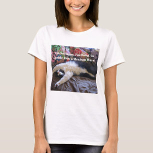 Tuxedo Cat Funny Niedlich, ein Mexikanisches Wave T-Shirt