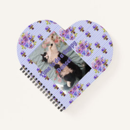 Tuxedo Cat Funny Niedlich Floral Happy Dance Noteb Notizblock