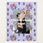 Tuxedo Cat Funny Niedlich Floral Happy Dance Planer (Vorderseite)