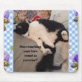 Tuxedo Cat Funny Zitat Schwarze und Weiße Katzen M Mousepad (Vorne)