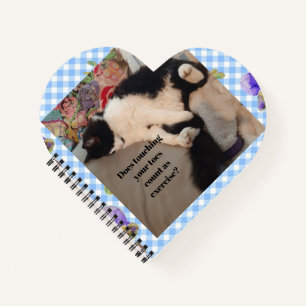 Tuxedo Cat Funny Zitat Schwarze und Weiße Katzen M Notizblock