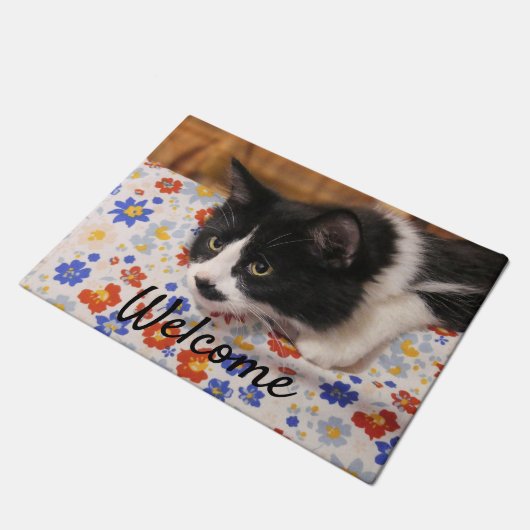 Tuxedo Cat Fußmatte (Schrägansicht)