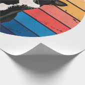 Tuxedo Cat Geschenk Retro Farben für Tierfreunde Geschenkpapier (Ecke)