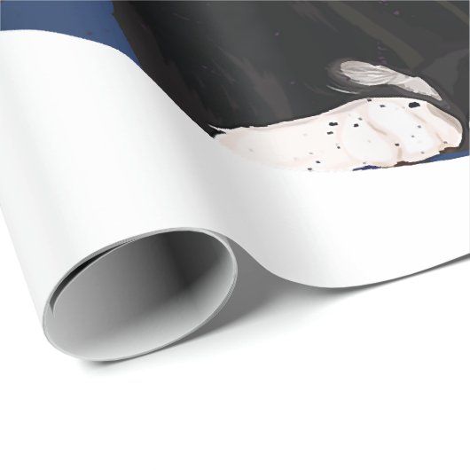 Tuxedo Cat Geschenk Retro Farben für Tierfreunde Geschenkpapier (Rolleneckpunkt)