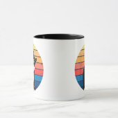 Tuxedo Cat Geschenk Retro Farben für Tierfreunde Tasse (Zentrum)