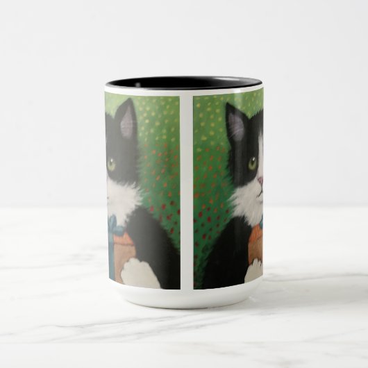 Tuxedo Cat Geschenk Tasse (Zentrum)