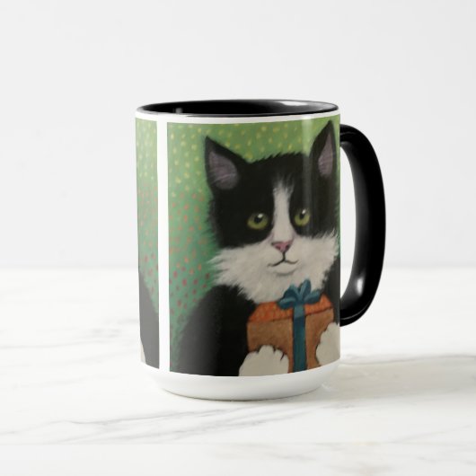 Tuxedo Cat Geschenk Tasse (VorderseiteRechts)