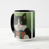Tuxedo Cat Geschenk Tasse (Vorderseite Links)