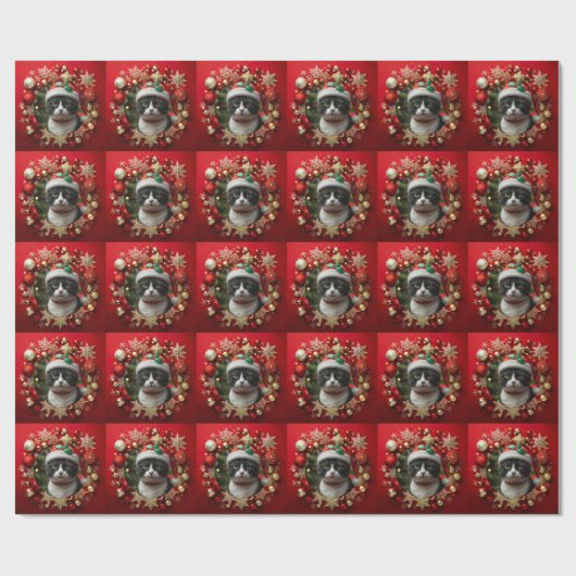 Tuxedo cat geschenkpapier (Flach)