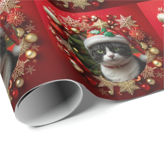Tuxedo cat geschenkpapier (Rolleneckpunkt)